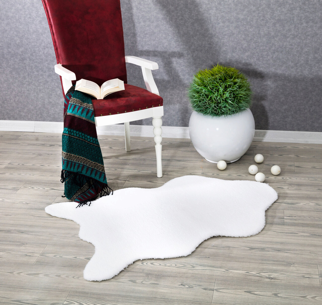 Covor, Post Plush, 120x170 cm, Alb - imagine 3